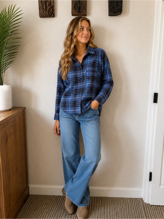Tops - Blue flannel